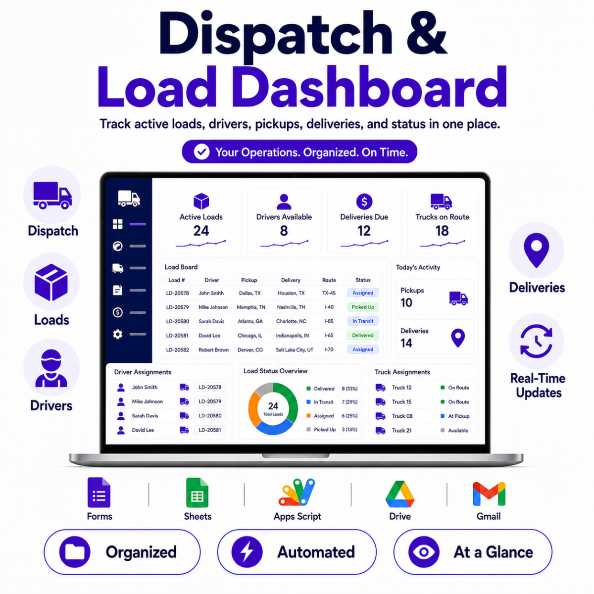 Custom Order Trucking Automation – Google Workspace System for Drivers, Dispatch & Load Tracking - Image 3